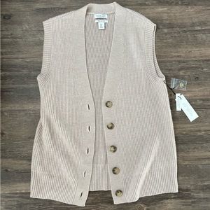 Brand New with tags Rachel Zoe Merino Wool Sleeveless Long Cardigan (NWT)